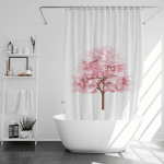 Elegant Bathroom Decor: Stylish Narrow Shower Curtain